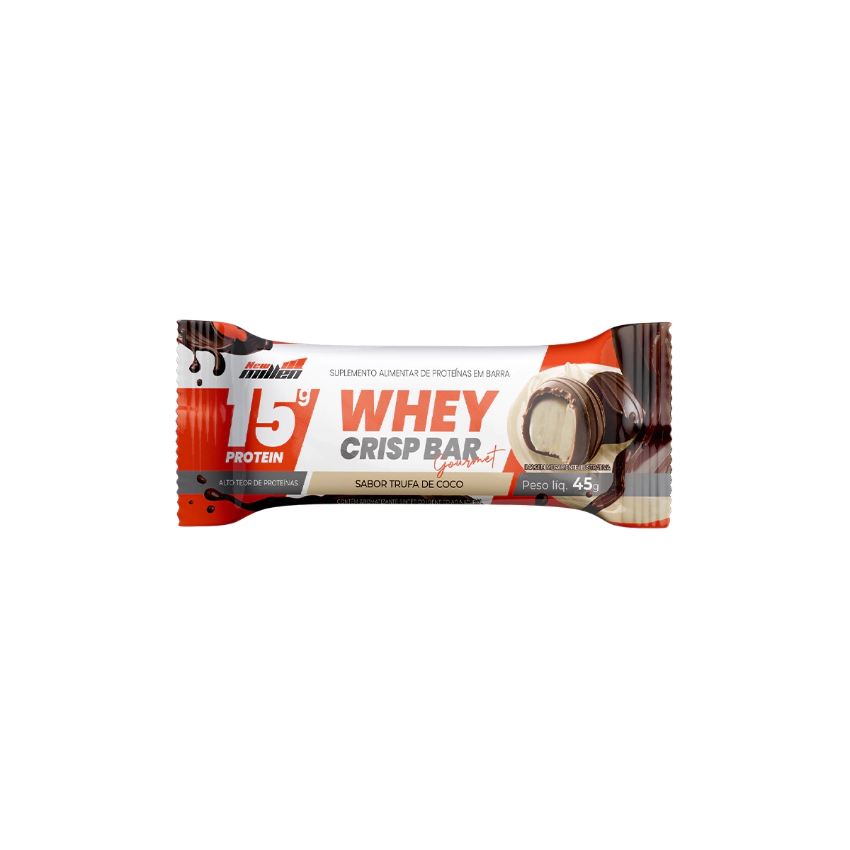 Whey Crisp Bar Gourmet Barra de Proteína 45g New Millen New Millen