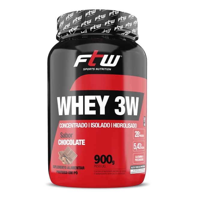 Kit definição ftw whey 3 w delicios 900g creatina 300 g pre