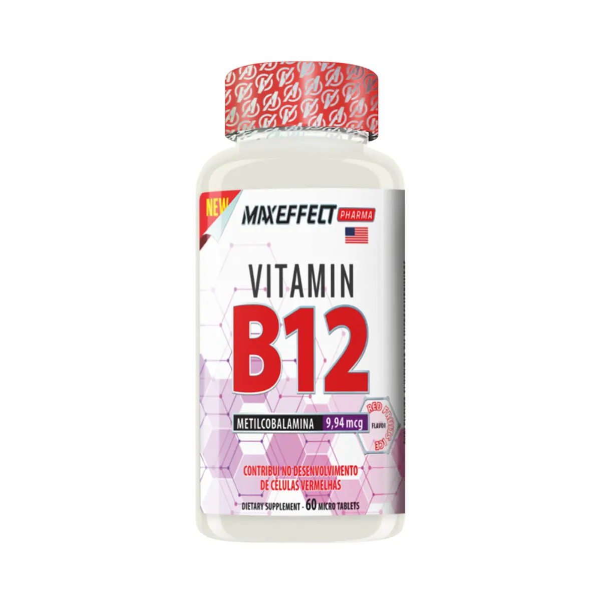 Vitamina B12 (60 Micro Tabletes Mastigáveis) | Max Effect Phama