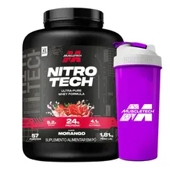 Nitro Tech Ultra Pure Whey (1,8kg) + Coqueteleira Muscletech