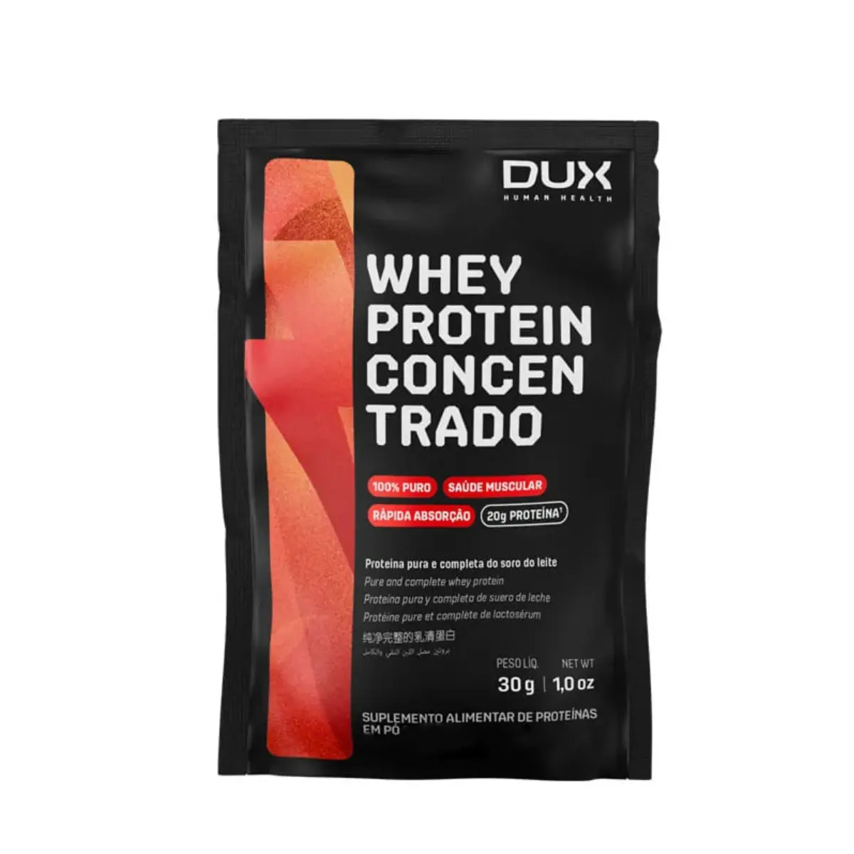 Whey Protein Concentrado Sachê | (30g) | Morango | Dux Human Health