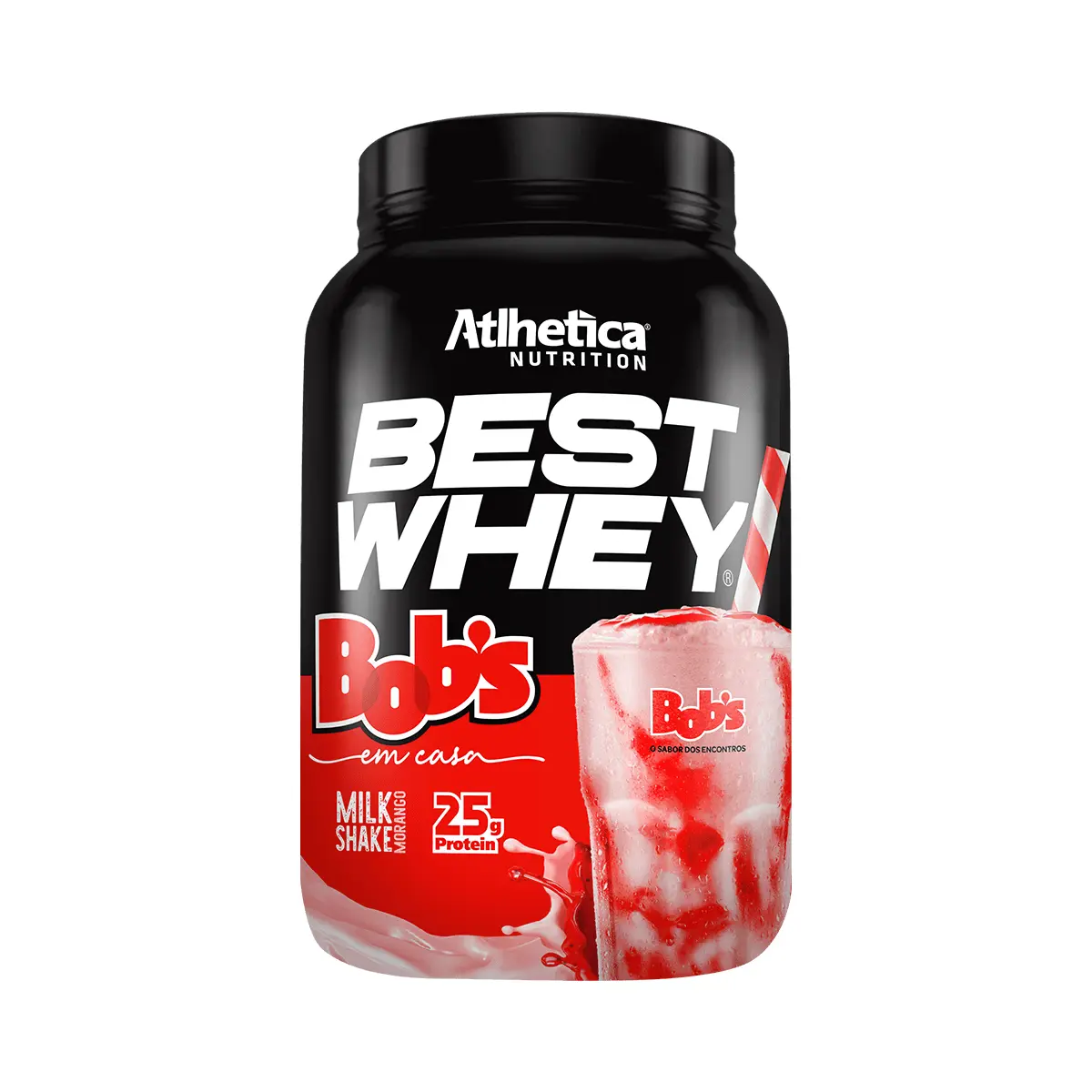 Best Whey (900G) Milkshake de Morango Bobs