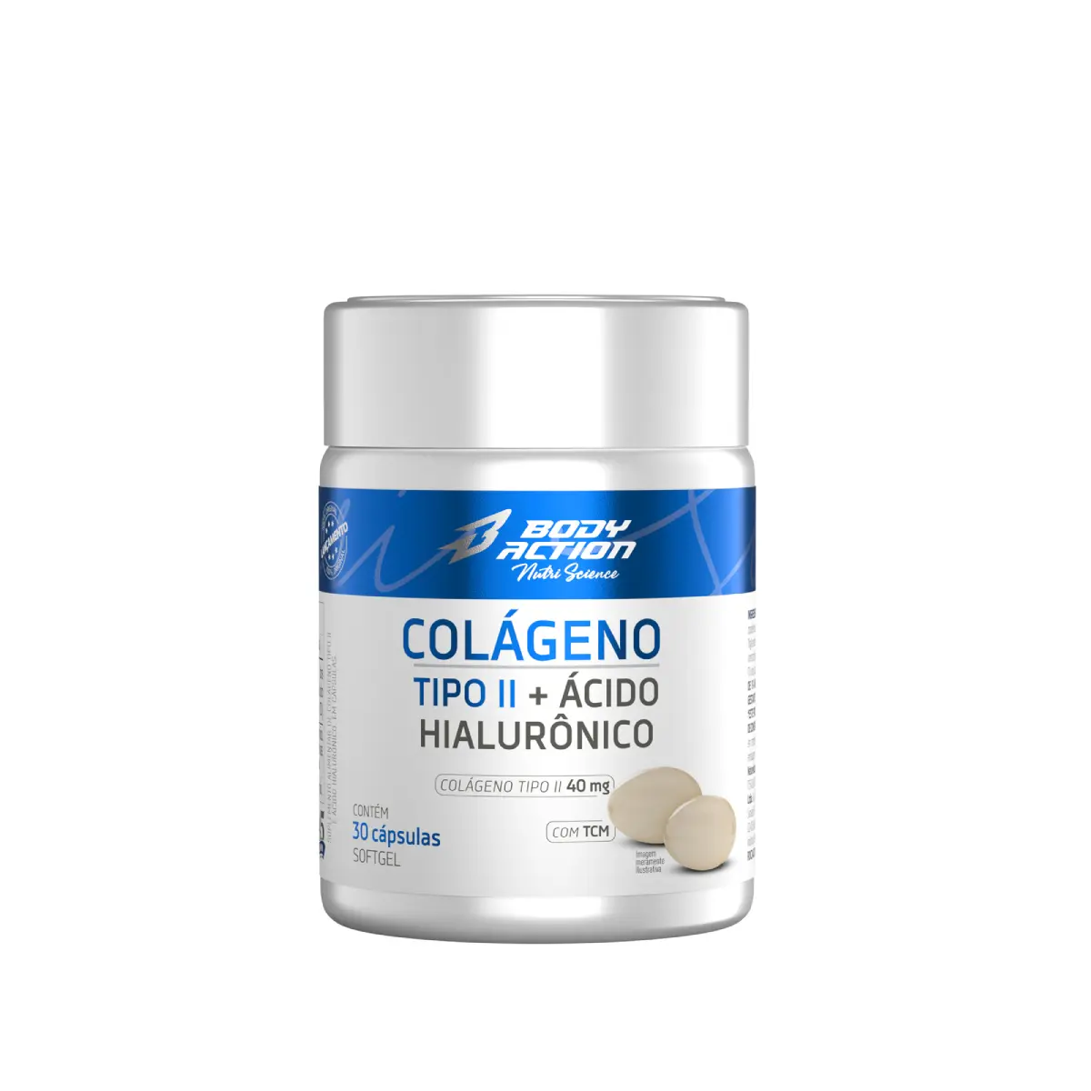 Colágeno Tipo II c/ Ácido Hialurônico (30 caps) | BodyAction
