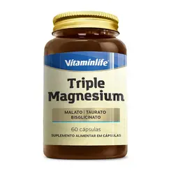 Triple Magnesium (60 Caps) | Magnésio Malato | Taurato | Bisglicinato | VitaminLife