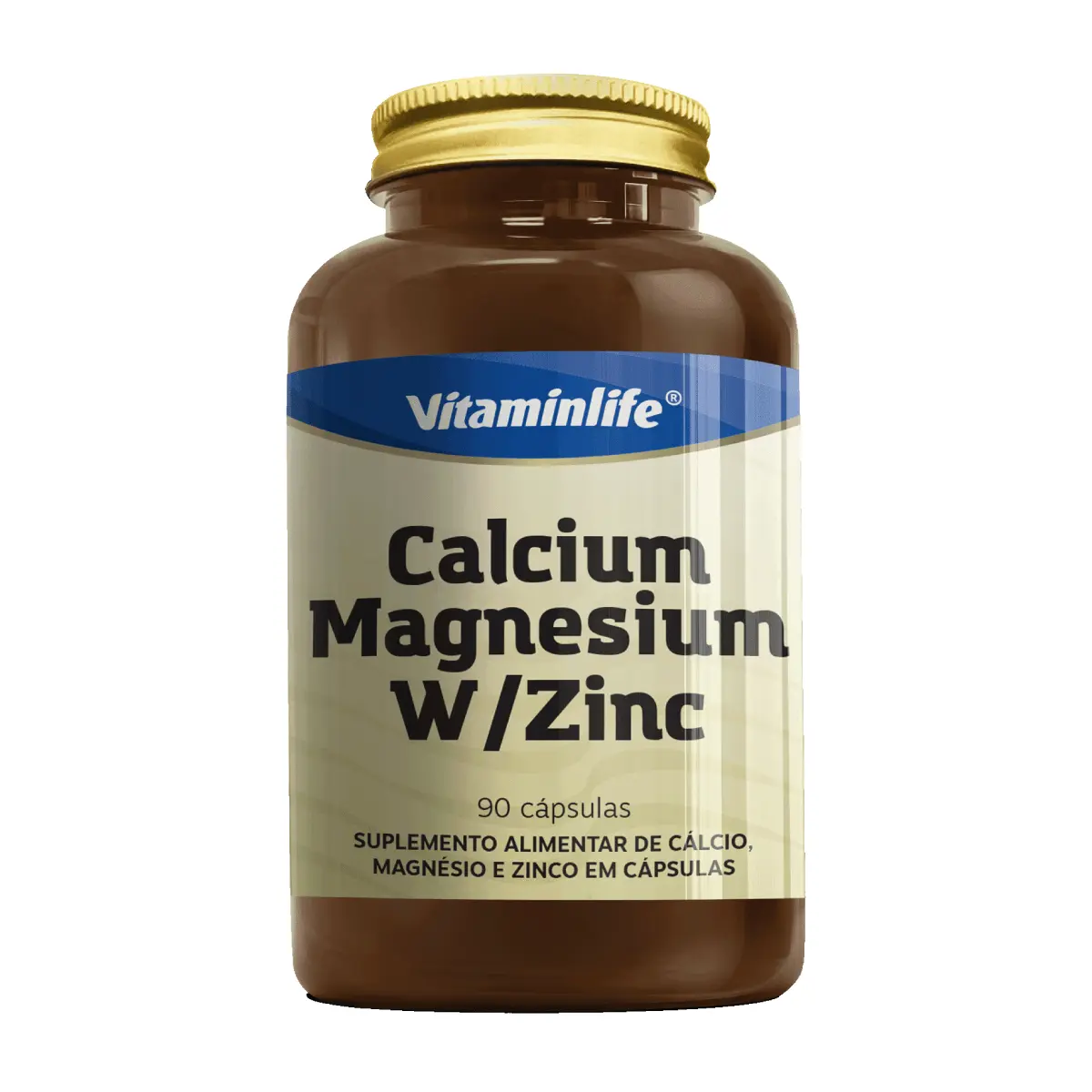 Cálcio | Magnésio | Zinco (90 Caps) | VitaminLife