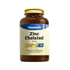 Zinco Quelato 28mg (90 Caps) | VitaminLife