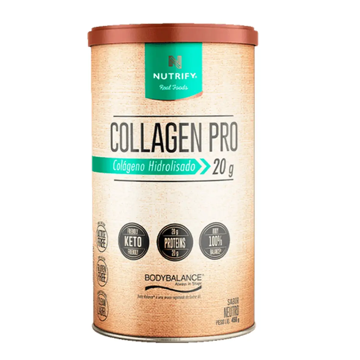 Collagen Pro Chocolate Belga (450g) | Colágeno Hidrolisado Nutrify