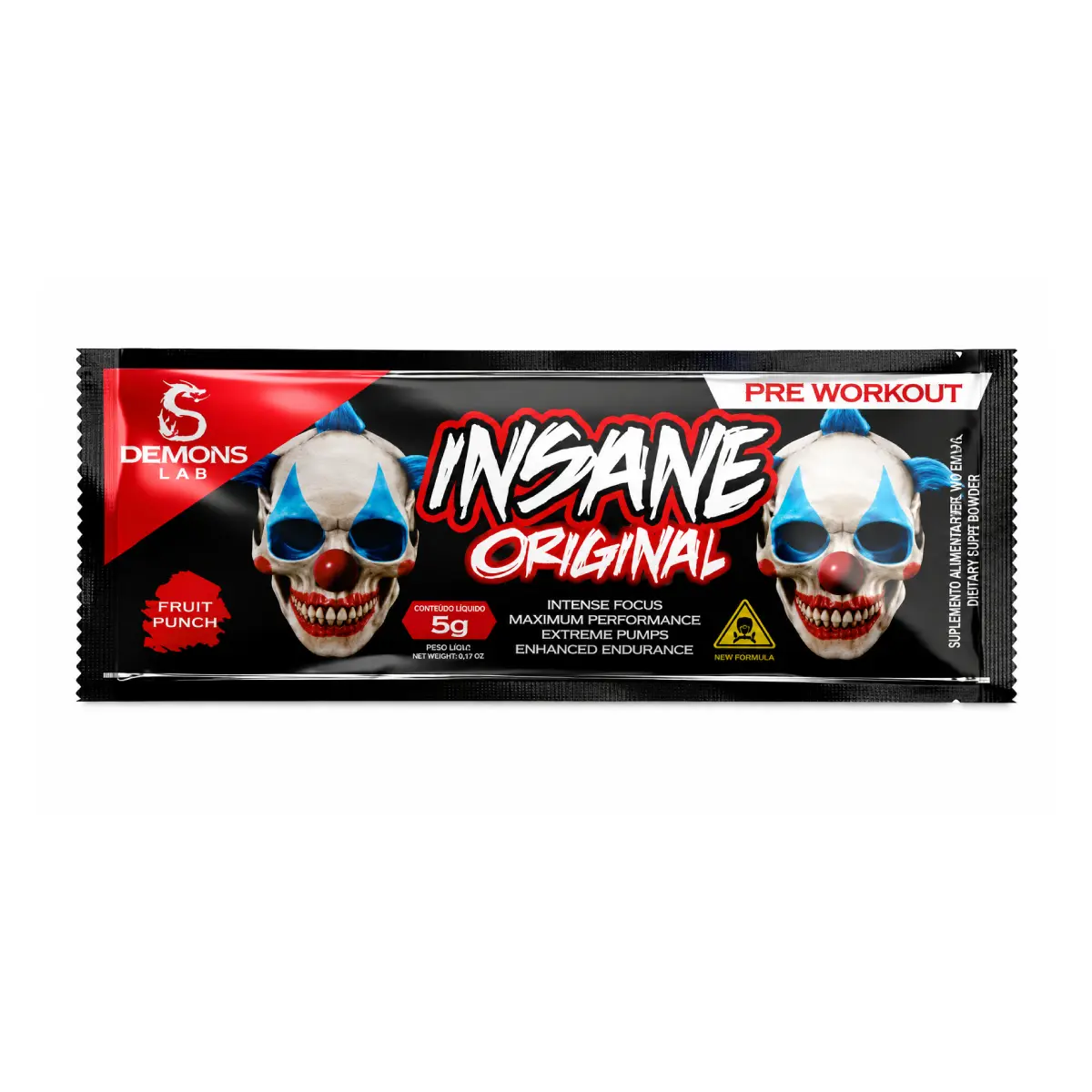 Insane Original | Dose Única (5g) | Pré-treino | Demons Lab