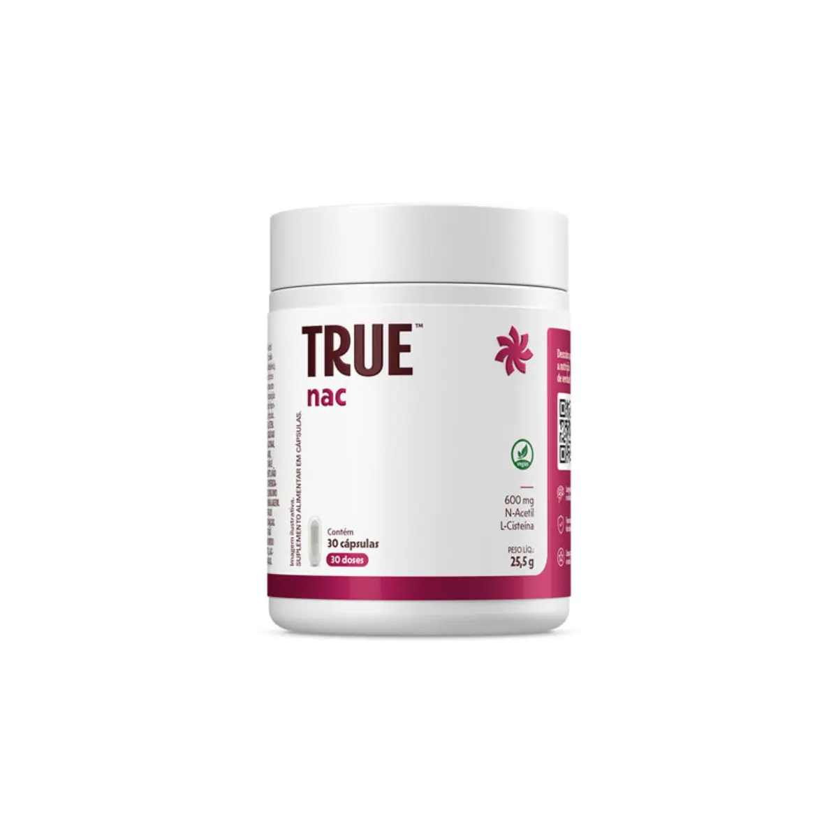 Longevidade e Prevenção True Nac 600mg C/ 30 Caps - True Source