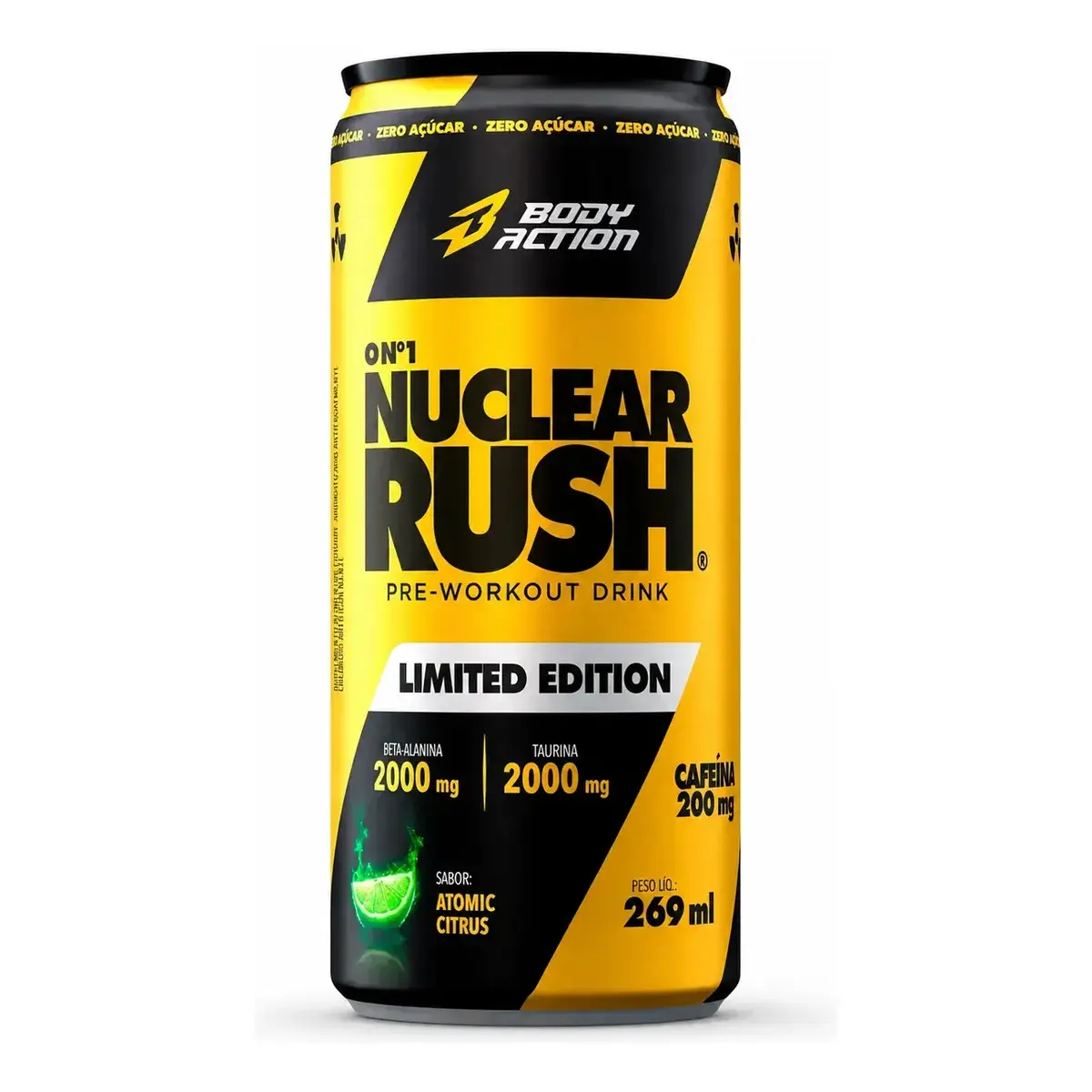 Nuclear Rush | Pré-treino | Latinha 269ml | Body Action