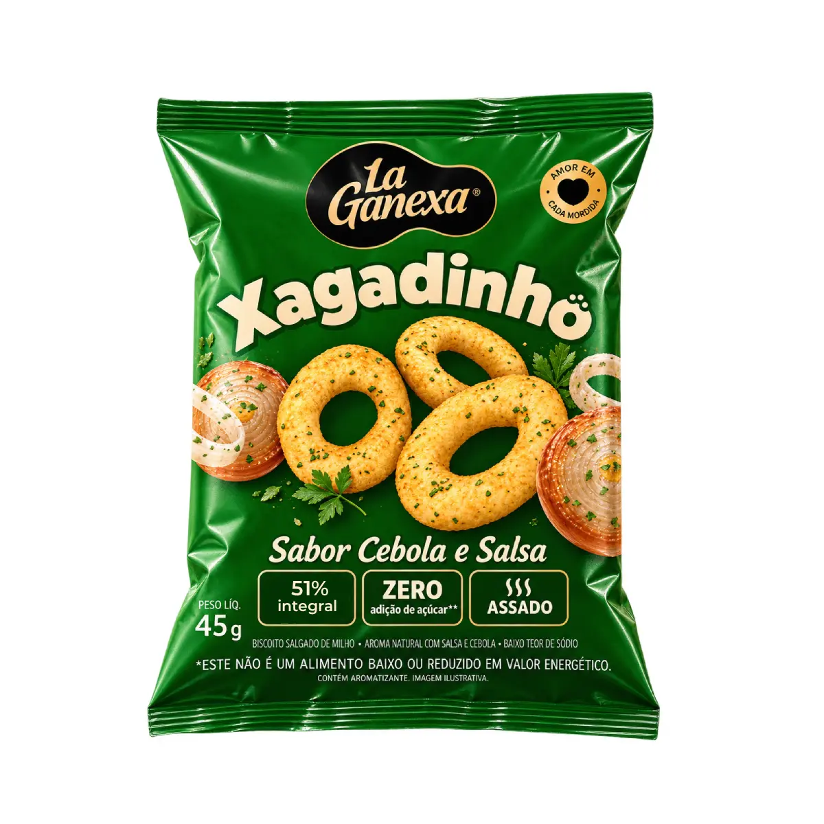 Xagadinho | Snack Salgadinho | sem Gluten | La Ganexa