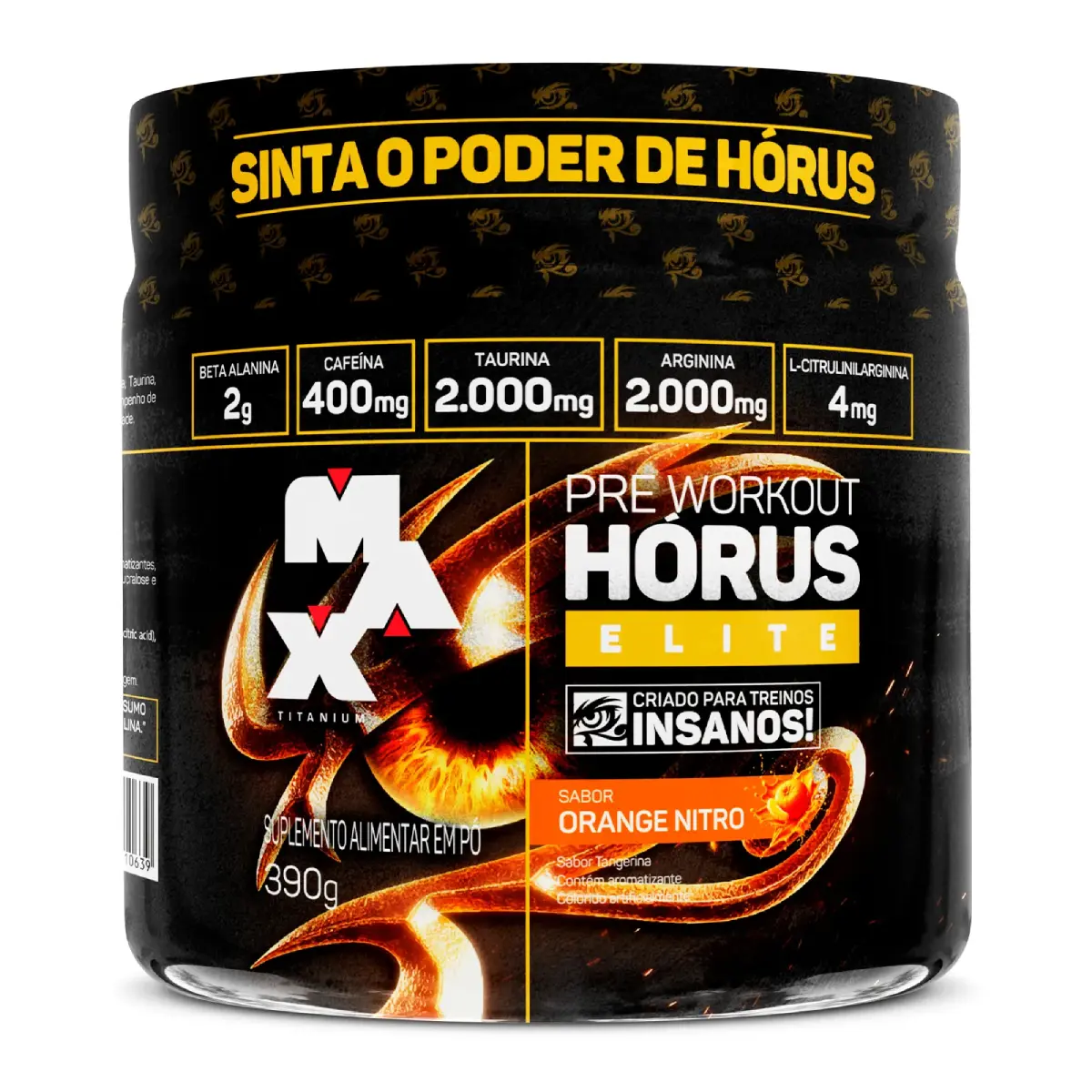 Hórus Elite (390g) | Pré-treino | Max Titanium