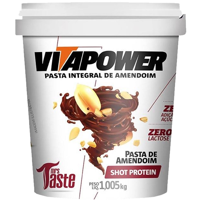 Pasta de Amendoim Shot Protein (1,005kg) - Vitapower - Vita Power